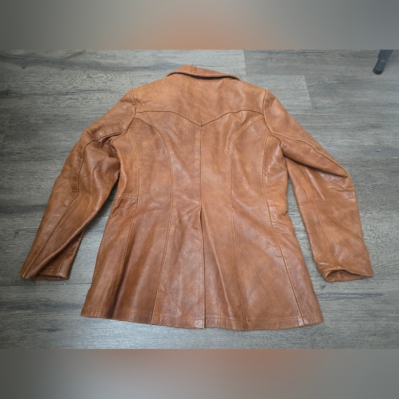 Sheep Mates Leather Womens Blazer Heritage Cottagecore Cabincore Streetwear - Picture 14 of 15